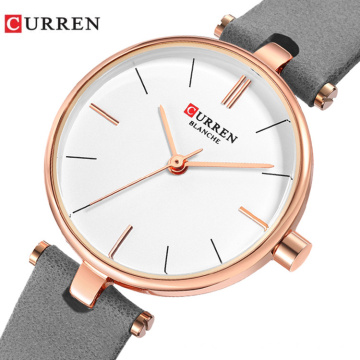 CURREN 9038 L Fashion Ladies Watches Leather Quartz Analog Watch Women Rose Gold Thin Casual Female Wristwatches Reloj Mujer